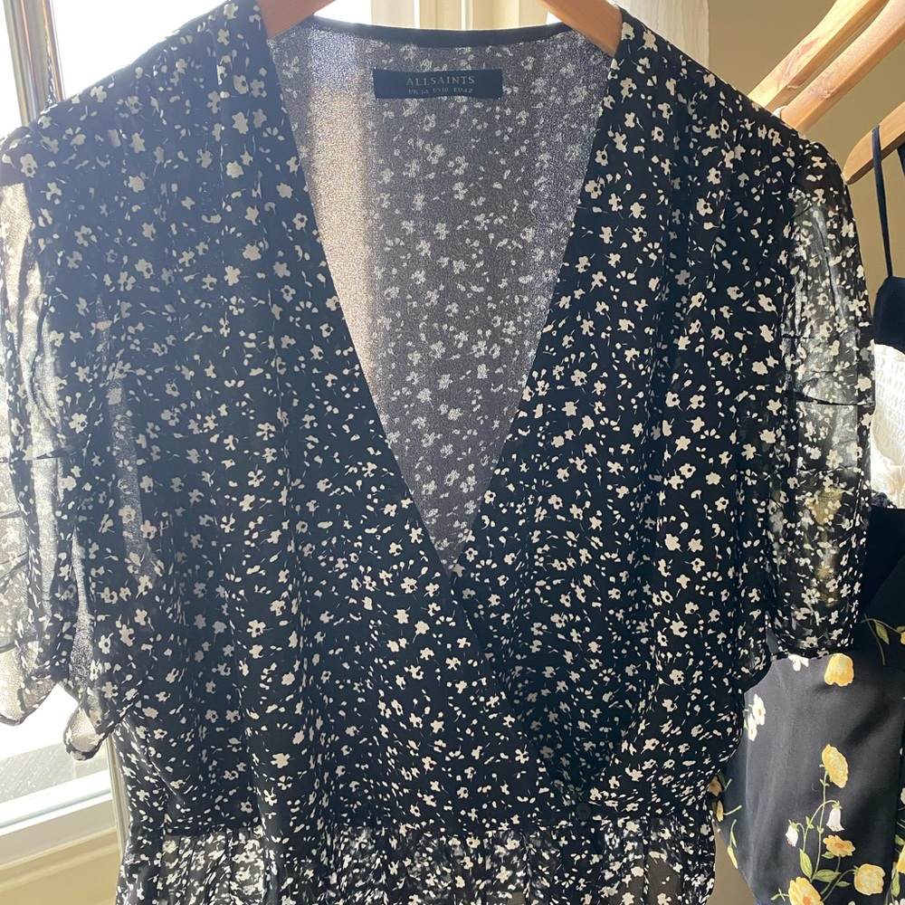 Allsaints floral top